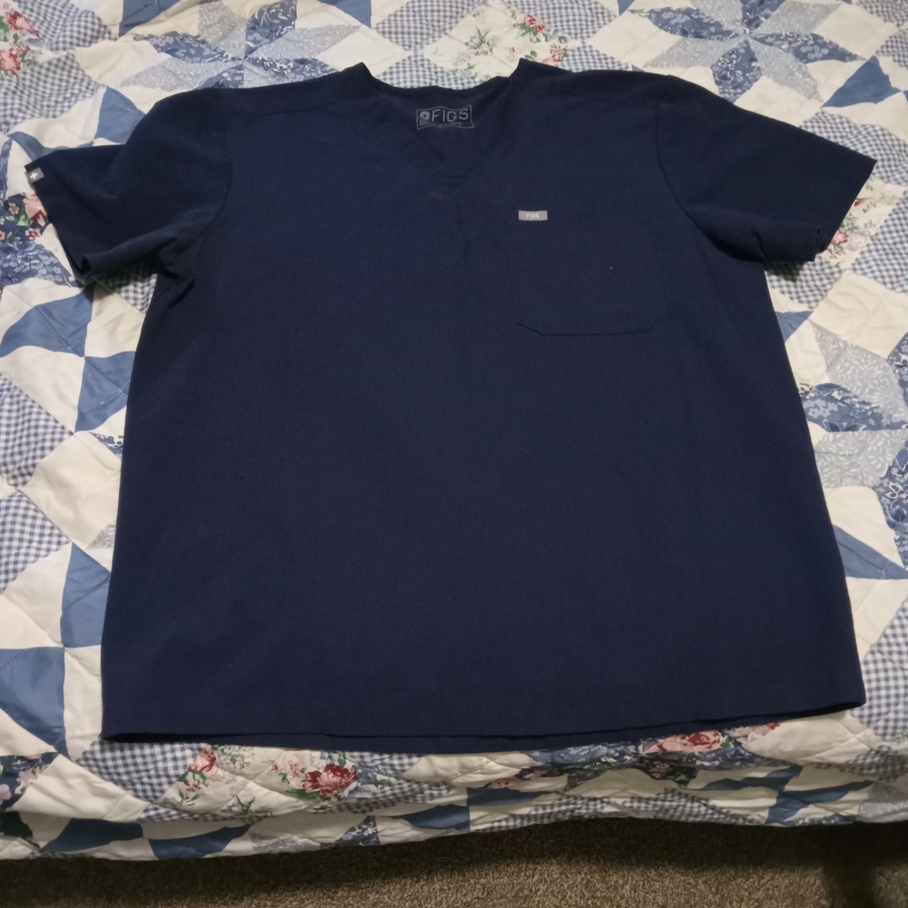 Figs Men's Deep Blue Short Sleeve Tee
